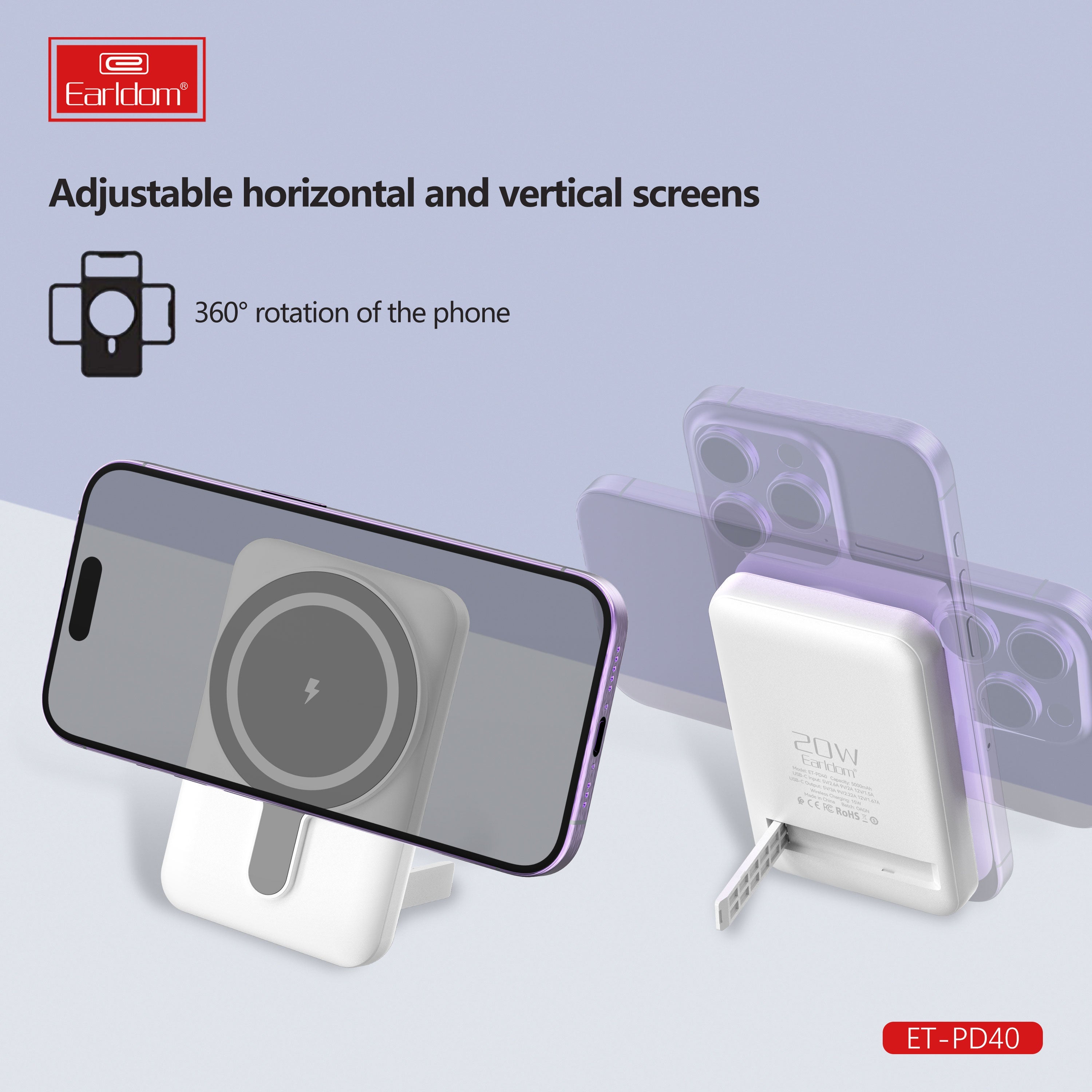 Magnetic suction ultra-thin fast charging ET-PD40 Magnetic suction ultra-thin fast charging ET-PD40